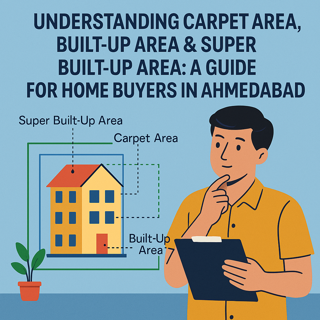 Carpet Area vs Built-Up Area vs Super Built-Up Area: Complete Guide for Ahmedabad Property Buyers